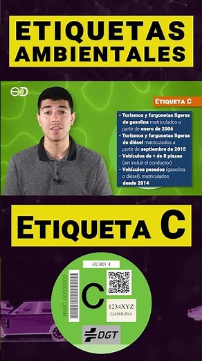 Etiqueta C: ¿sirve para mi vehículo? #dgt #coche #contaminacion #etiqueta