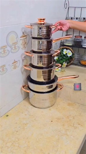 Kaisa Villa KV-6618 Stainless Steel 9Layer 12pcs Cookware Set || ShoGhor শো-ঘর