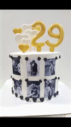 birthday cake 🤍🖤💛 كيك فانيليا حشو أوريو وصوص شوكولاته 🍫😋 مكاننا اسيوط 🥰 #birthday #cake #اعيادميلاد #تورتة #اسيوط