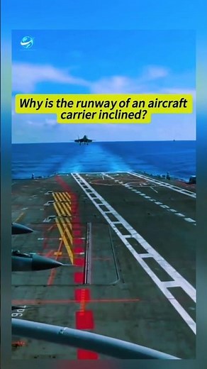 Why Is the Runway on an Aircraft Carrier Inclined? #aircraftcarrier