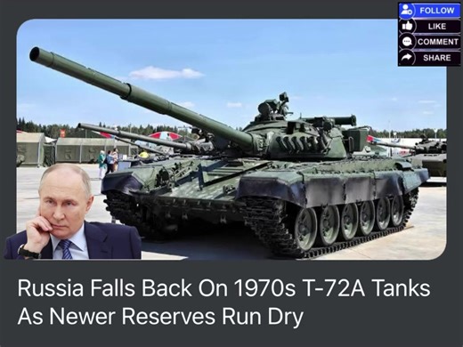 Russia Modernizes T-72A Tanks Amidst Equipment Shortages