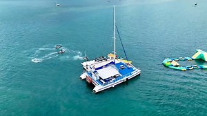 1K views · 12 reactions | Meet us at the barge.  . Join us for a short ride aboard a Fury Catamaran out to our barge were you will jet ski, parasail, banana boat and play on Florida’s only state certified ocean water park! . You ready?  https://bit.ly/FuryUltimateAdventureH2O . #FuryUltimateAdventureH2O #bananaboating #parasailing #jetskiing #whattodoinkeywest #visitkeywest #visitflorida #lovefl #travelhacks #floridakeys | Fury Water Adventures Key West | Facebook
