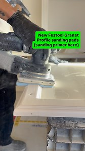 New Festool Granat Profile sanding pads making my job a lot easier sanding cabinets @festoolcanada #cabinetpainting #paintingbusiness #painters | Cabinet Trade Painting Inc.