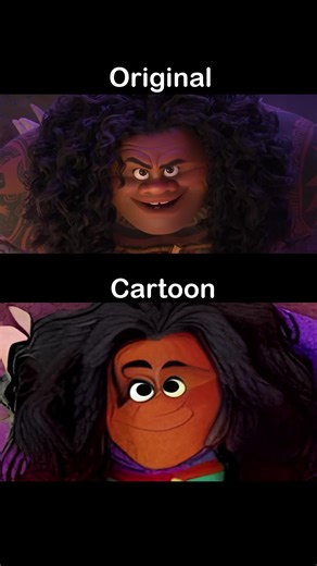 Moana 2: Original vs Cartoon Character Cheeehooo