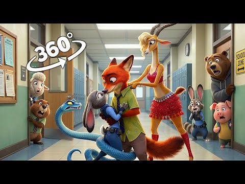 Zootopia 2: Judy & Nick School Romance and Relationships, True Love Story | 360° 8K VR