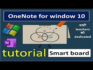 oneNote for window 10 tutorial | oneNote tutorial in hindi | smart bord for online teacher | a.study