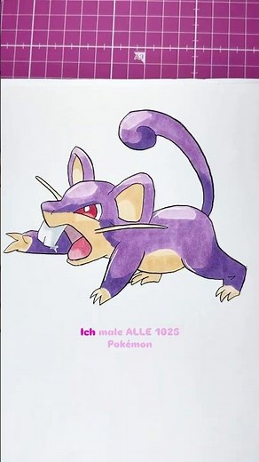 ✍️ Draw all 1025 Pokémon - 0019 Rattata
