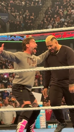 Michael Corcoran on Instagram: "When you wake up Christmas Morning and run to the Christmas Tree to open your presents! 🎁 @wwe @cmpunk @americannightmarecody @uceyjucey @jonathanfatu #WWERaw #SmackDown"