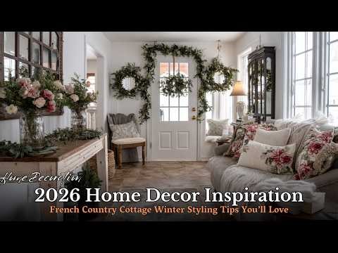 French Country Cottage Winter Decor Ideas — Cozy Shabby Chic Style for Every Room