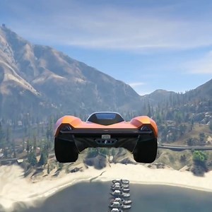Jumping over boats with Super cars in GTA 5 🔥 | The Game Debugger