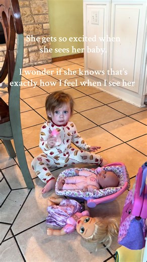 Annie is my second little girl and I’ll never not be amazed that at a year old little girls know from watching and their own maternal instinct how to care for a baby. ❤️🍼 #momlifeunfiltered #girlmom #workingmom #motherhoodjourney #motherhoodmagic