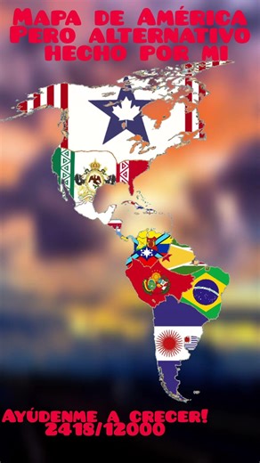 Mapa de América Alternativo hecho por mi 🌎 #shorts #vuralshorts #geográfia #america