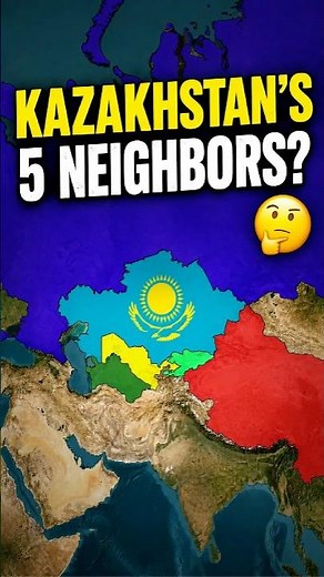 Kazakhstan bordering countries 🌍 #geography #mapping #shortvideo