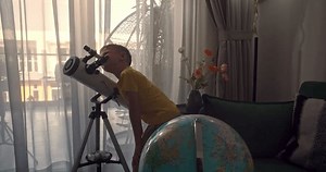Cute Child Watching Stars Through Telescope Stock Footage Video (100% Royalty-free) 3637295827 | Shutterstock