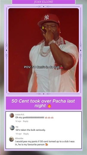 50 Cent took over Pacha last night 🔥#rap #hiphop #50cent #short