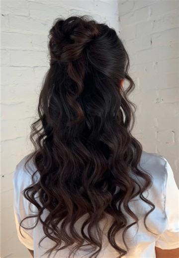 Bridal Half-Up Hairstyle with Clip-In Extensions