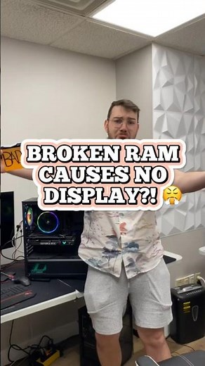 Broken ram causes no display?! 😤 #pcrepair #techvideo #pcgaming #pcbuild