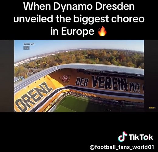 Dynamo Dresden Enthralls with Europe’s Biggest Choreo