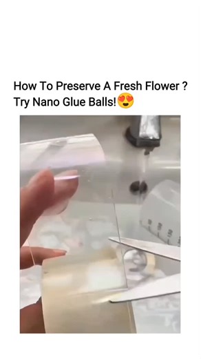 TechopediaX on Instagram: "This X post features a 17-second DIY tutorial showing hands encapsulating a pink flower in clear gel using "nano glue" under running water, resulting in a decorative orb that preserves the bloom's vibrancy without wilting. , an account focused on ASMR and satisfying videos, the clip has exploded to nearly 1 million views in under 24 hours, sparking 289 replies mostly with Amazon affiliate links for nano tape products. The technique draws from a 2024 social media trend