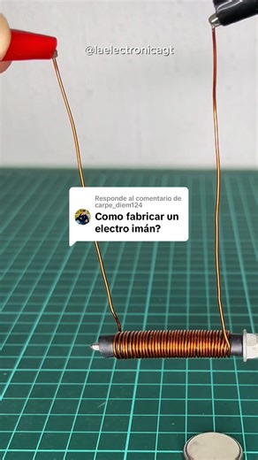 La Electrónica on Instagram: "Electroimán casero, experimento fácil de replicar | #LaElectronicaGT #proyectoescolar #magnetismo #fisica #campomagnetico"
