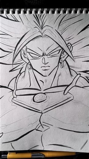 Broly Drawing #drawing #animedrawing #anime #art #dragonball #broly #dragonballz #animeart #shorts