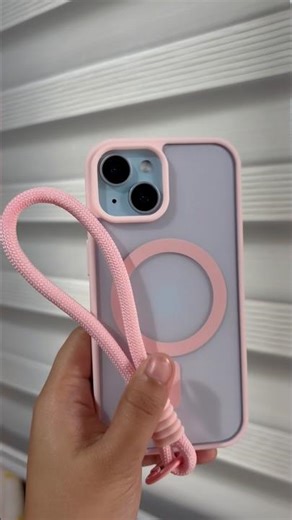 Pink phone case | Transparent | with lanyard