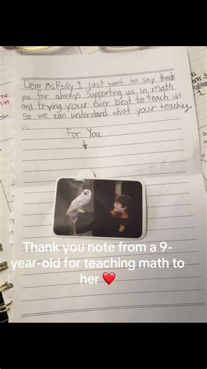 So sweet. Plus Harry Potter sticker because she knows I love the books.