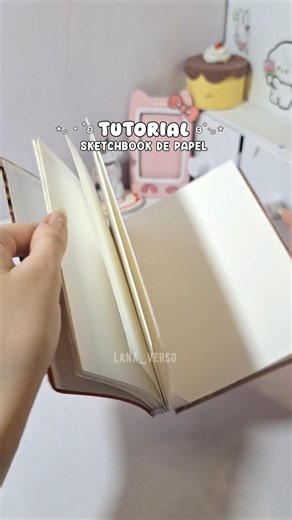 tutorial sketchbook de papel #diy #decor #handmade #cute #paper #craft #tutorial #easy #aesthetic