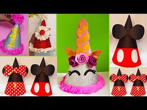 5 Birthday Cap Making Ideas With Paper |Birthday Cap Making | DIY Birthday Decoration Ideas at Home