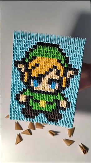 Link The Legend of Zelda Origami 3D Pixel Art 💛