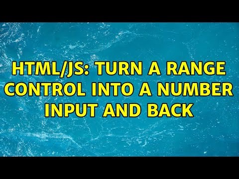 HTML/JS: Turn a range control into a number input and back