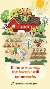 How sunny has your June been? Check so other June weather lore sayings here - https://www.farmersalmanac.com/june-weather-lore-and-more | Farmers' Almanac