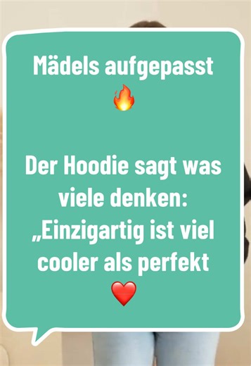 Damen Hoodie mit Statement-Spruch: Einzigartig & Cool