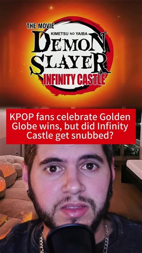 KPOP fans celebrate Golden Globe wins, but did Infinity Castle get snubbed? 🏆👹 #KPOP #GoldenGlobe #InfinityCastle #fyp #viral