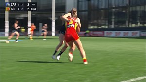 Charlie Rowbottom really said NOT TODAY with this fend off 🙅‍♀️ | AFL Women's