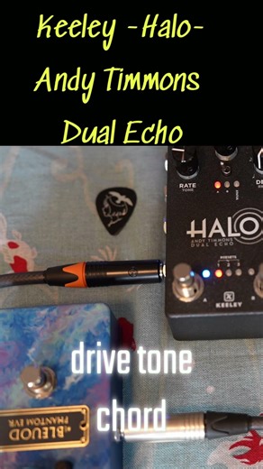 Keeley Halo Andy Timmons Dual Echo - Bleu OD #guitar #keeley #halo #delay #pedal #silversky
