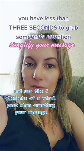 you have 1-3 seconds to grab our attention as we're scrolling, and stop us long enough to connect
