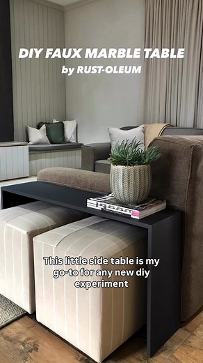 When Lindemari - @dislin_diy - gets her hands on our Faux Marble spray paint, magic happens ✨ She transformed this simple side table into a statement piece with our Black Marble finish over a cream base - and even though she thought it might be "too modern" for her space, she made it work beautifully. The result? Unrestrained elegance that's both understated and classic. We love how she treated this piece with such care and creativity. It's the perfect example of how faux marble can elevate any 