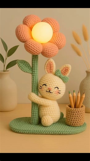 Crochet table lamp ideas #shorts #shortvideo #crochet #handmade #knitting
