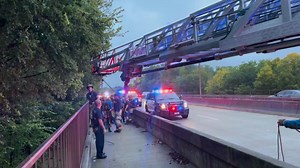 RESCUE and CRASH: McKinney firefighters successfully rescue a man and a dog off a bridge along Eldorado Parkway. As the rescue was underway, two vehicles collided on the bridge. Michael O'Keefe - First Response Photography was on scene and caught the rescue and accident on video. Great job to McKinney FD! | DFW Scanner