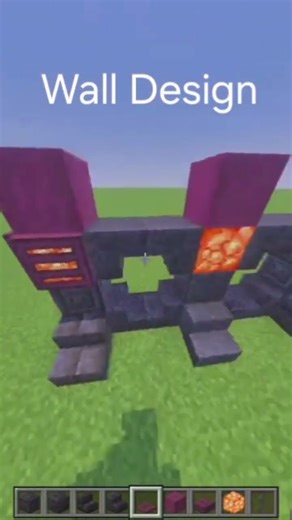 Simple Wall Design Minecraft🌆 #minecraft #mctutorial #minecraftbuilding #tutorial