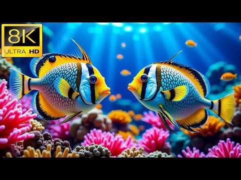 The Best 8K Aquarium – Beautiful Coral Fish 🐠 Tranquil Underwater World & Relaxing Ocean Sounds