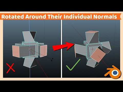 Rotate Faces around their Individual Normal | Blender Tutorial