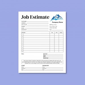 Job Estimate Template. Work Estimate Template, Editable Job Estimate Template, Job Estimate Form, Construction Job Estimate Template 2025 - Etsy