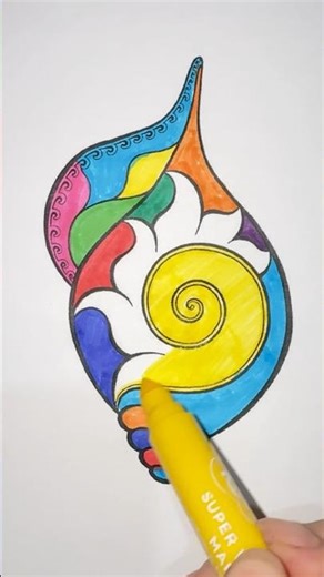 🌈Sea Shell🌈#art #coloring #shorts#trend