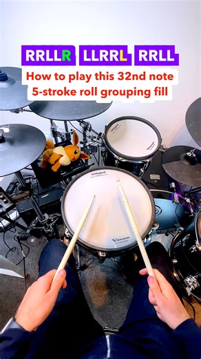 32nd Note 5 Stroke Grouping Fill #drummerlife #drumlesson #drumsdrumsdrums #drumlessons | Drumdex