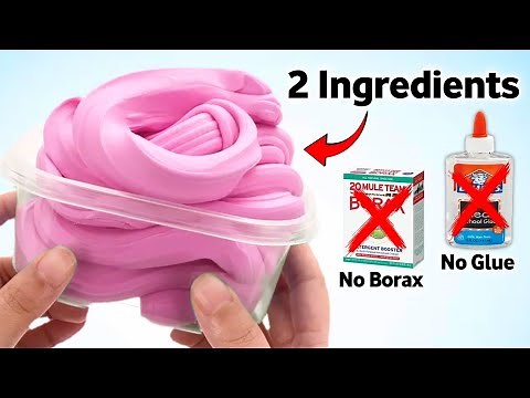 2 Ingredients Slime💦 How to make No Glue No Borax Slime Clay at home easy (ASMR)