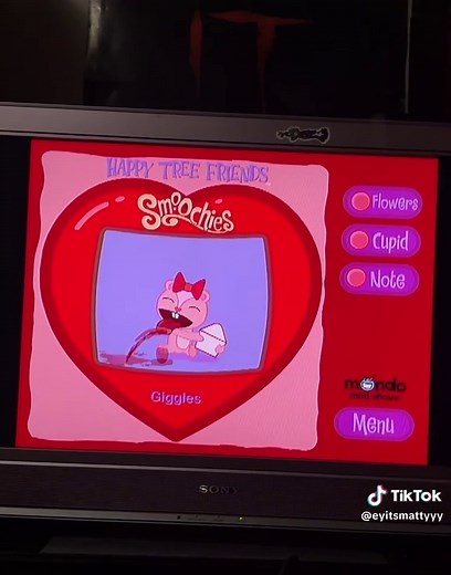 Happy Tree Friends Giggles Valentines Smoochie, a special feature on the First Blood DVD #happytreefriends #valentinesday #fyp #dvd