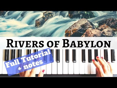 Rivers of Babylon - Boney M/ Both hands Piano Tutorial/ Level 1-5/ NOTES/ +slow