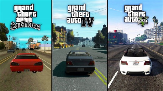 GTA 5 vs GTA 4 vs GTA San Andreas